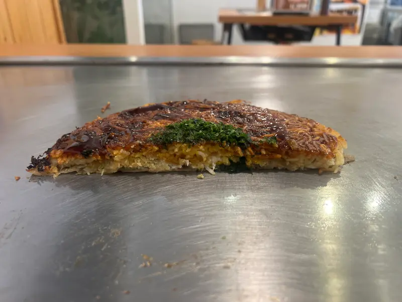 お好み焼き 断面