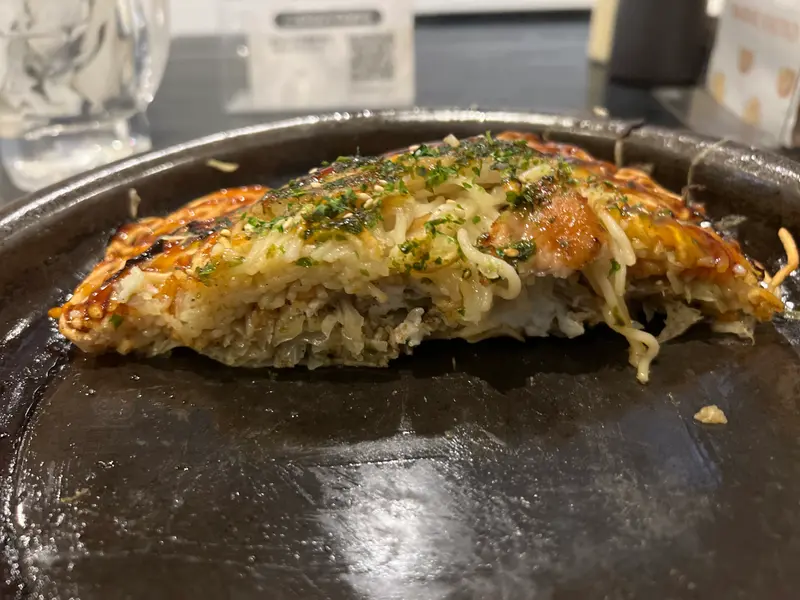 お好み焼き 断面