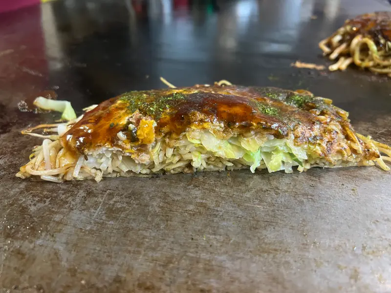 お好み焼き 断面