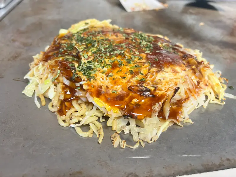 お好み焼き 斜め