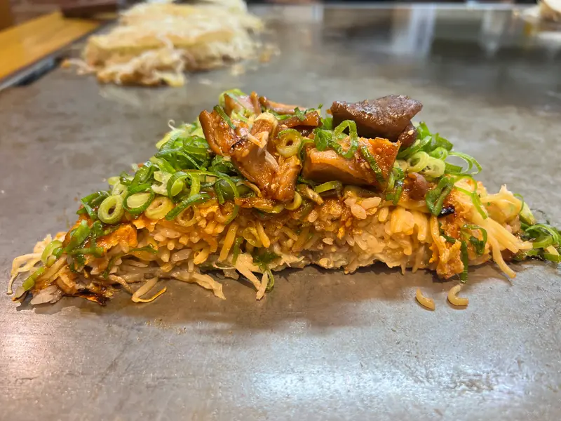 お好み焼き 断面