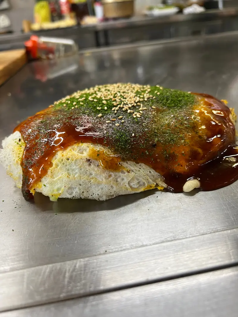 お好み焼き 斜め