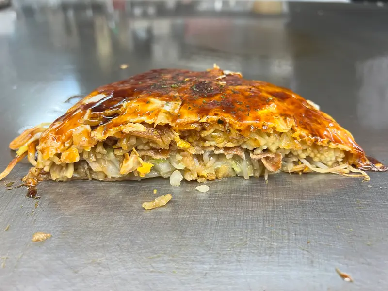 お好み焼き 断面