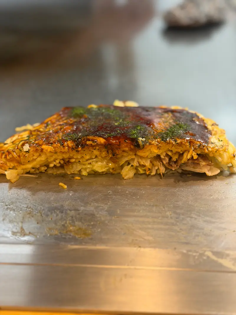 お好み焼き 断面