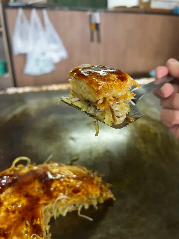 お好み焼き 断面