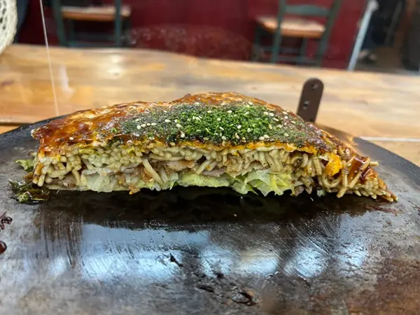 お好み焼き 断面