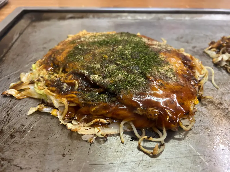 お好み焼き 斜め