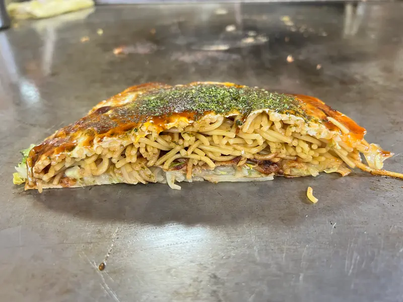 お好み焼き 断面