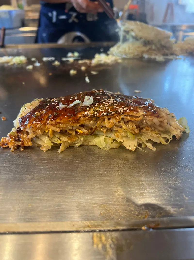 お好み焼き 断面