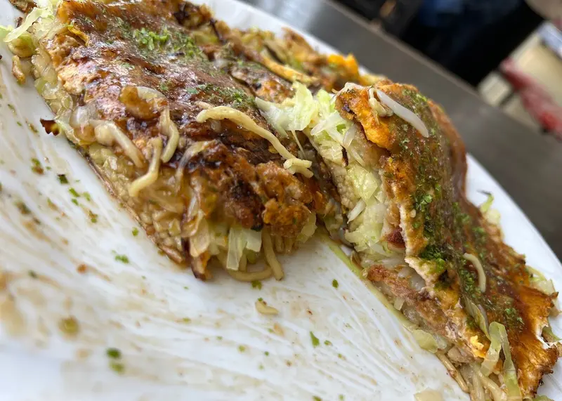 お好み焼き 断面