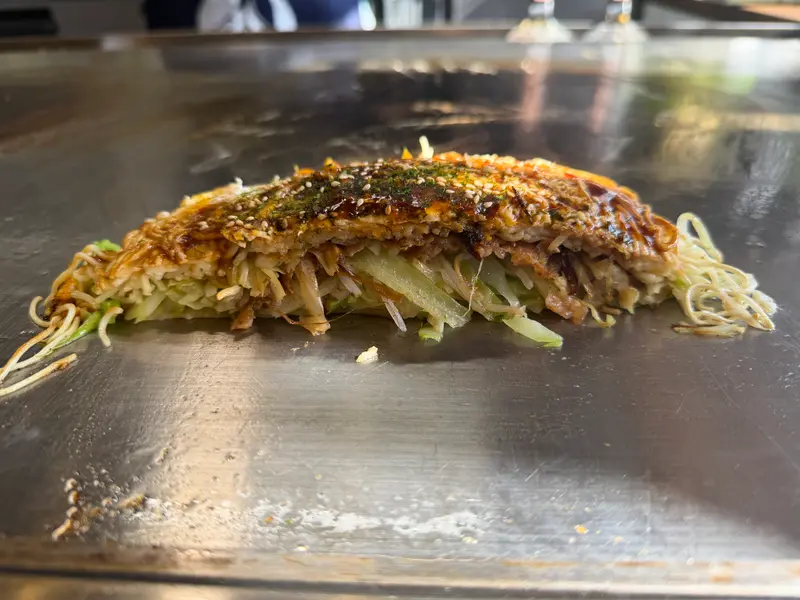 お好み焼き 断面