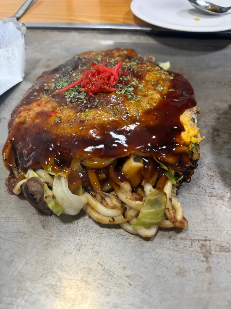 お好み焼き 斜め
