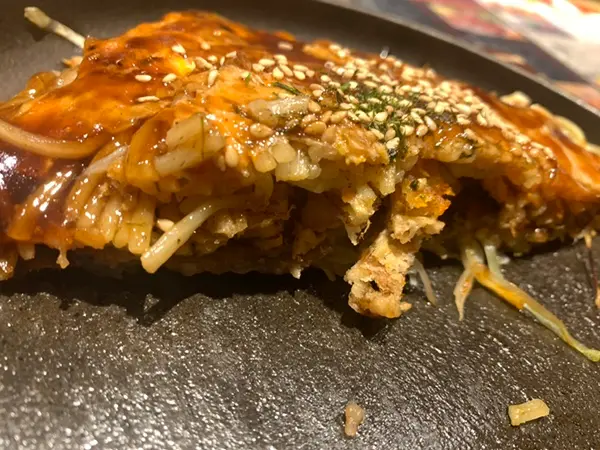 お好み焼き 断面