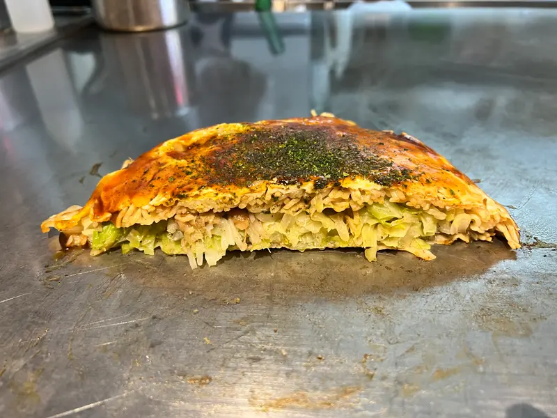 お好み焼き 断面