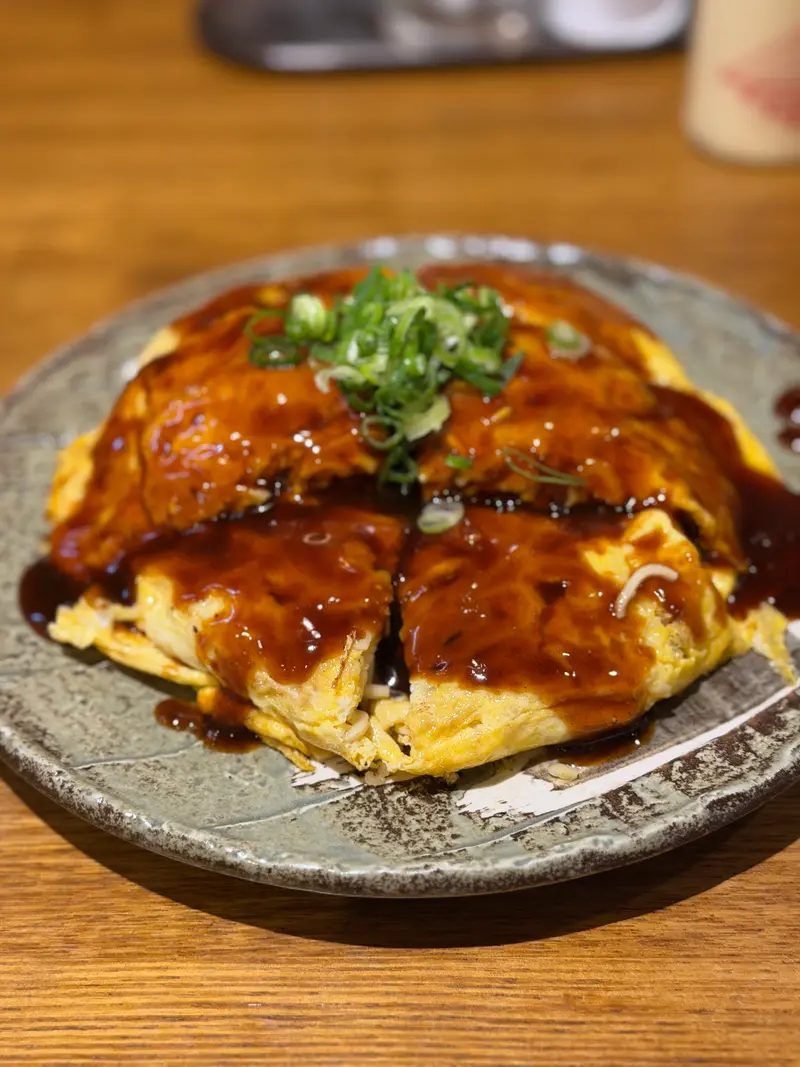 お好み焼き 斜め