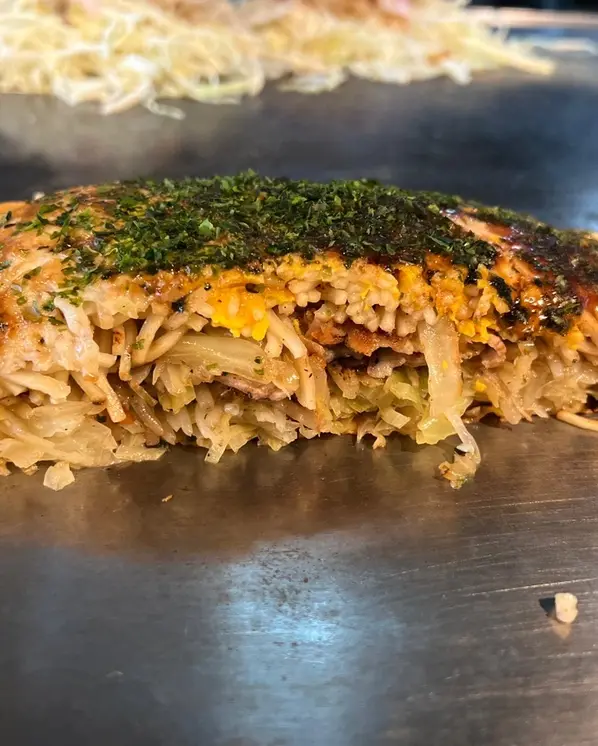 お好み焼き 断面