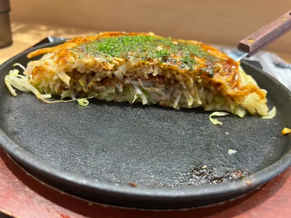 お好み焼き 断面