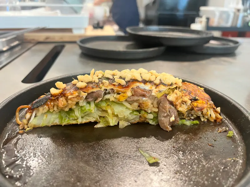 お好み焼き 断面