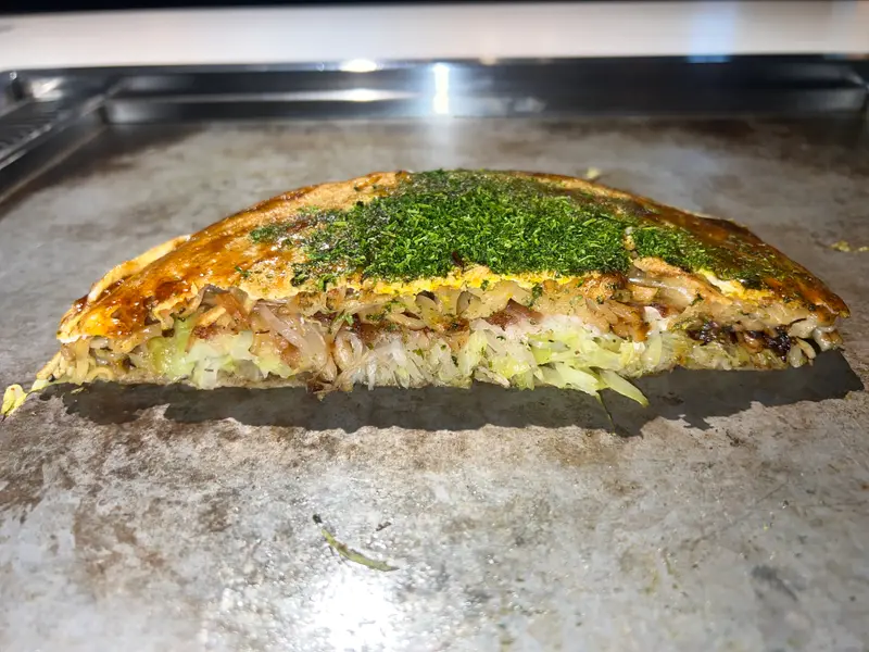 お好み焼き 断面