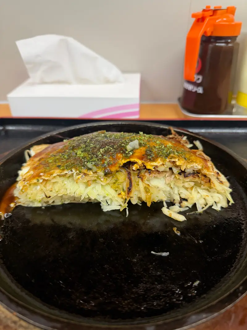 お好み焼き 断面