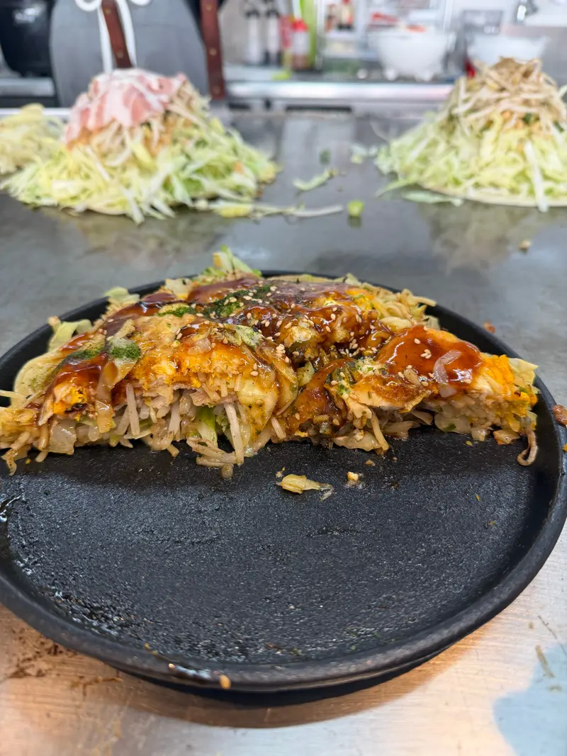 お好み焼き 断面