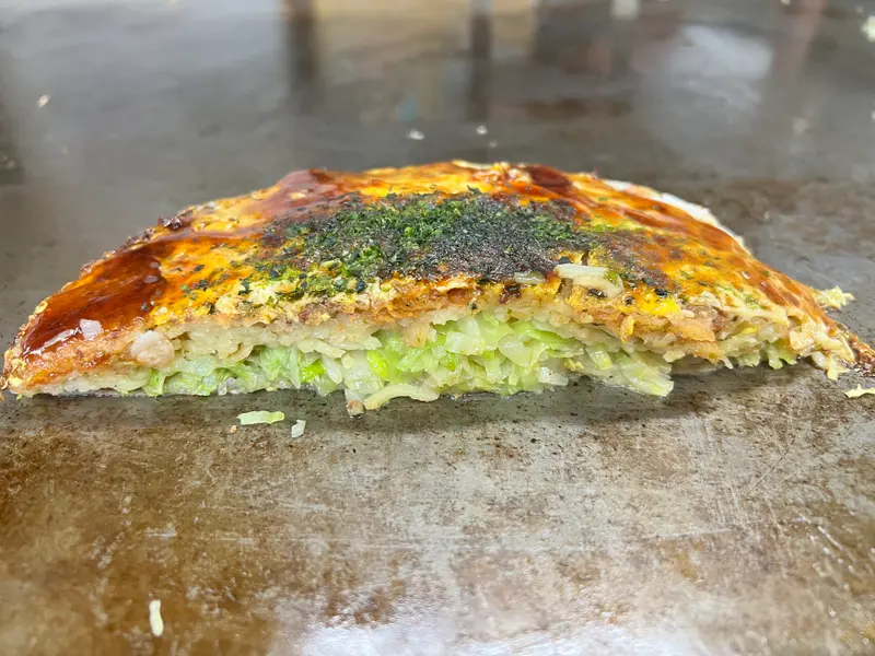 お好み焼き 断面