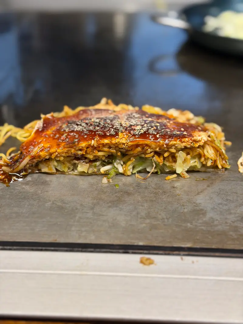 お好み焼き 断面