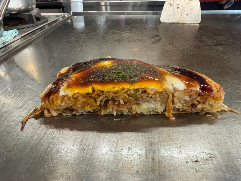 お好み焼き 断面