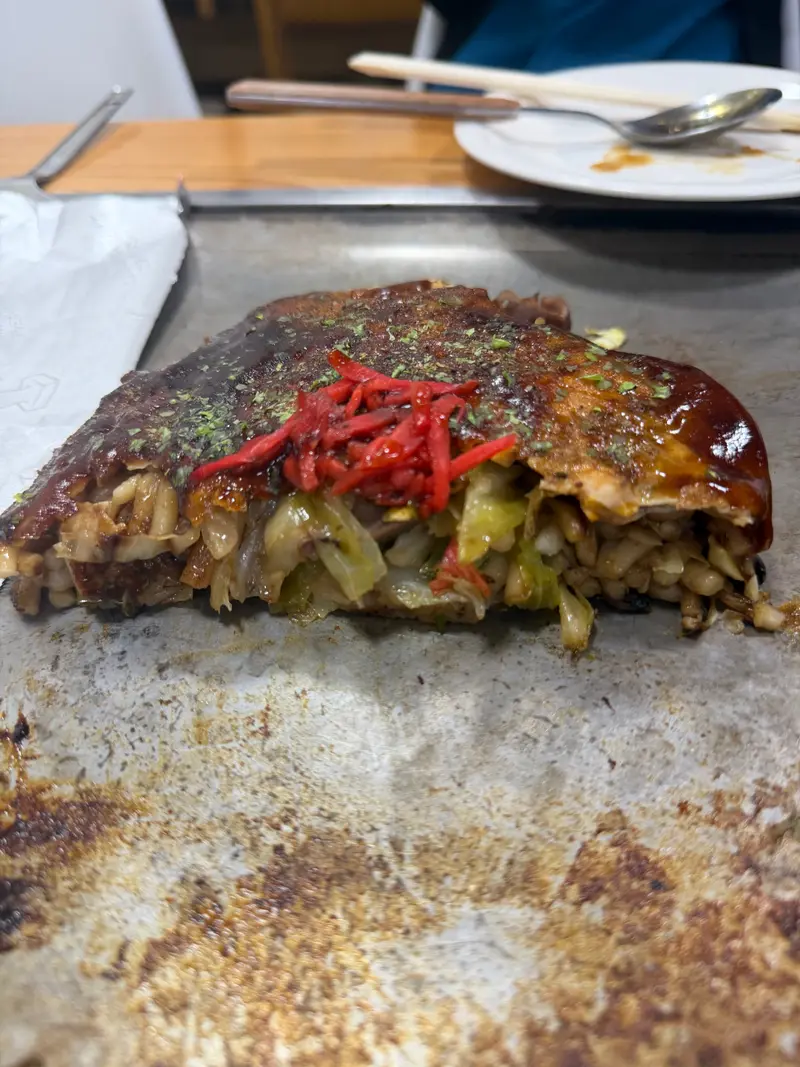 お好み焼き 断面