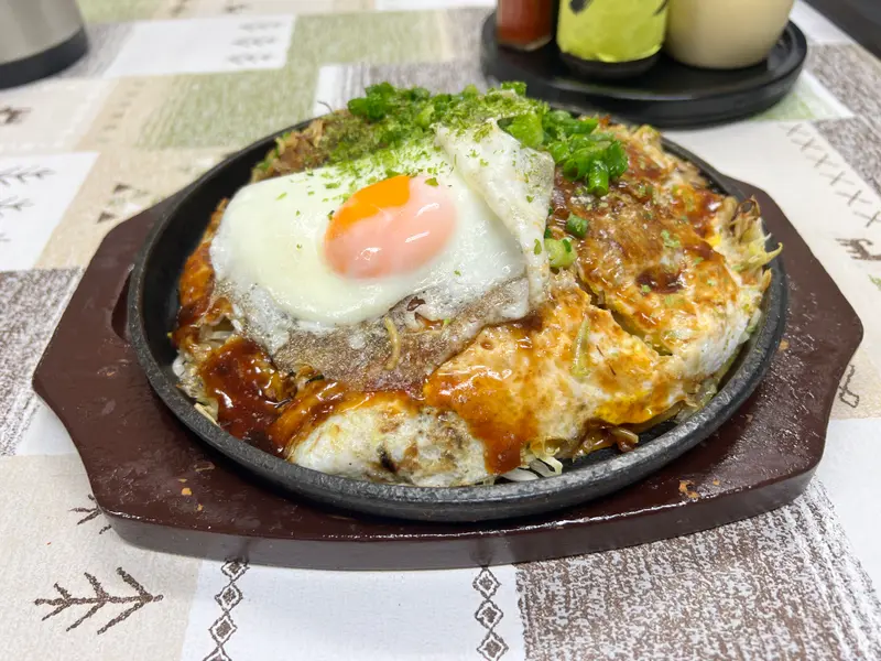 お好み焼き 斜め