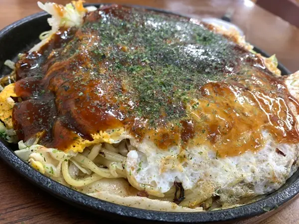 お好み焼き 斜め