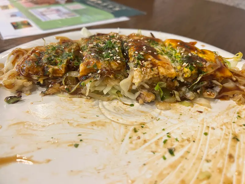 お好み焼き 断面