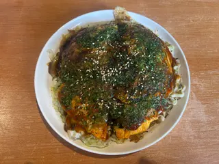 沖縄そば麺のお好み焼き