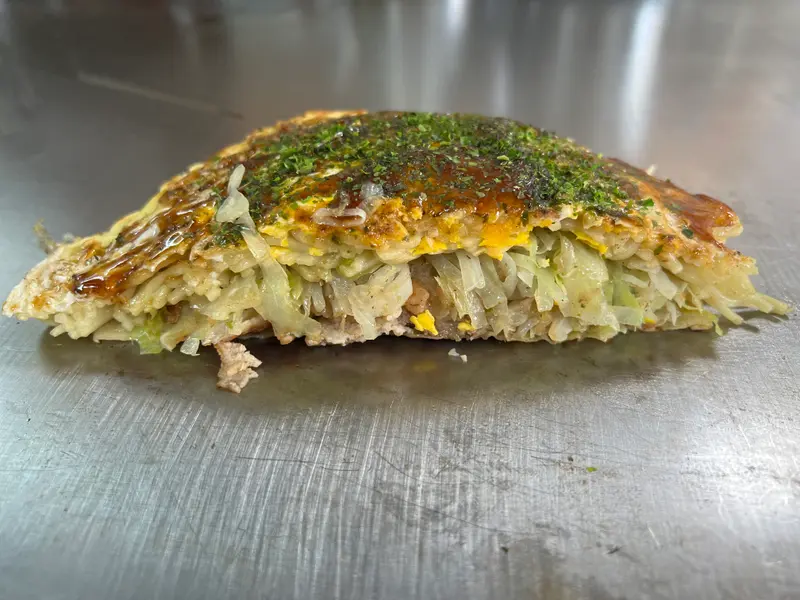 お好み焼き 断面
