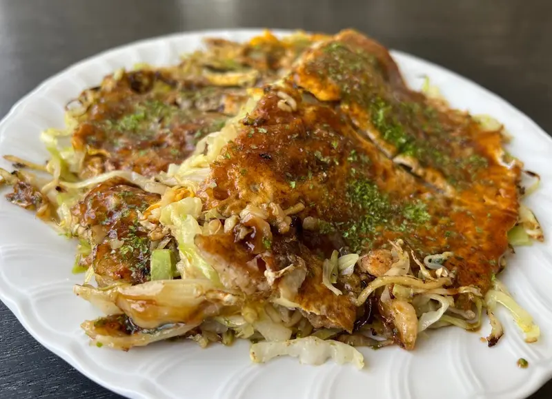 お好み焼き 斜め