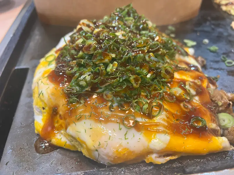 お好み焼き 斜め