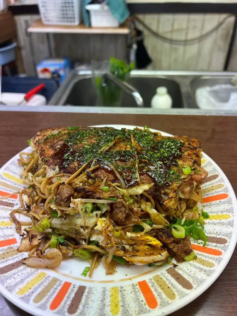 お好み焼き 断面