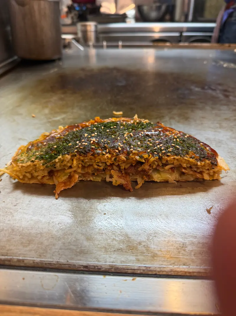 お好み焼き 断面