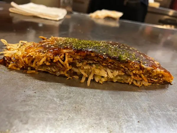 お好み焼き 断面