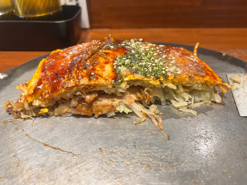 お好み焼き 断面