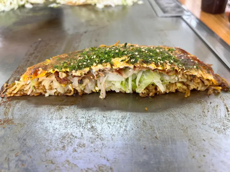 お好み焼き 断面