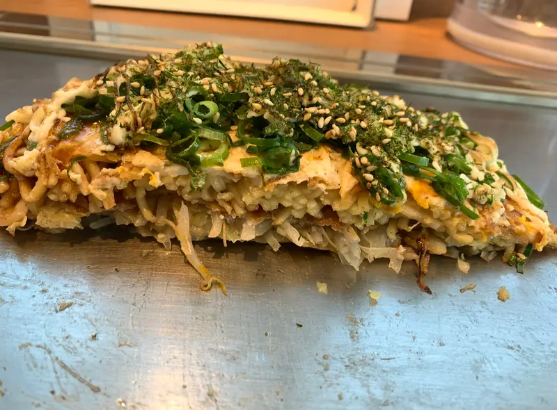 お好み焼き 断面