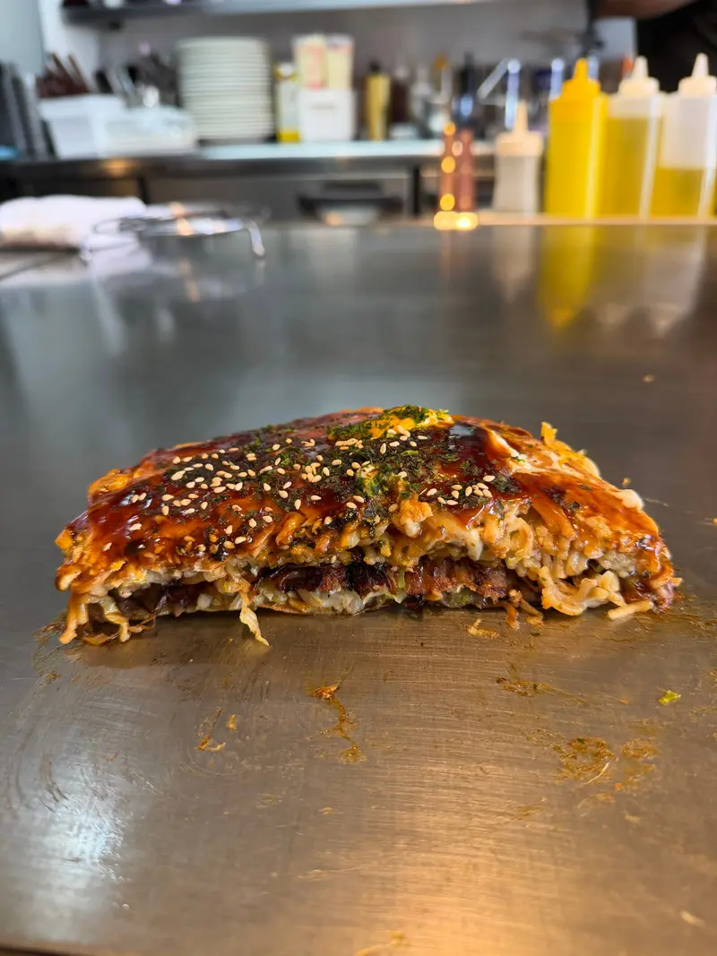 お好み焼き 断面