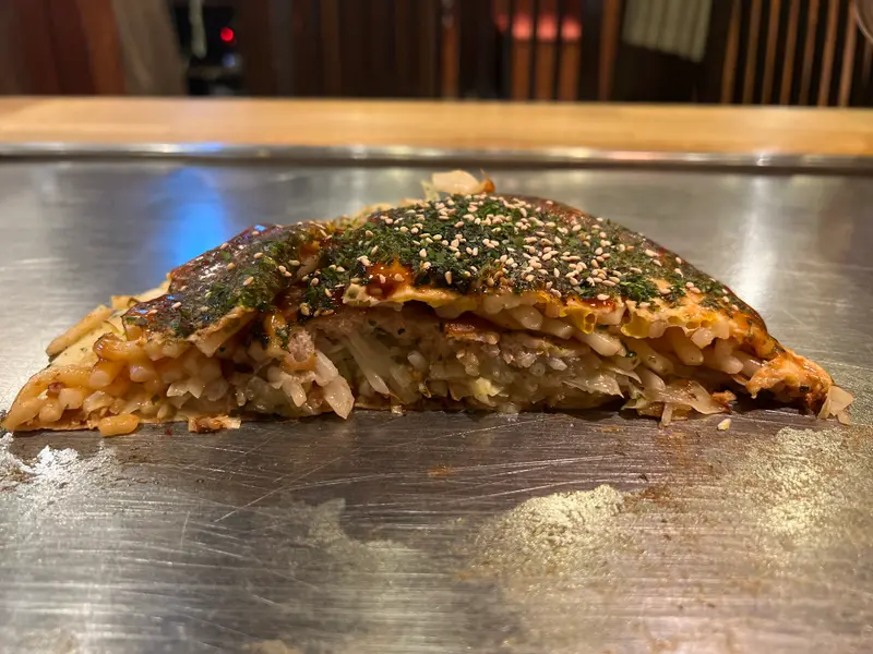 お好み焼き 断面