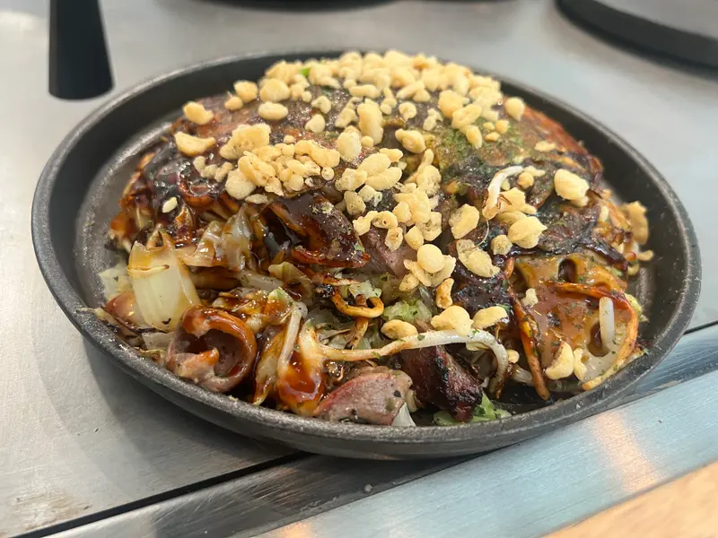 お好み焼き 斜め