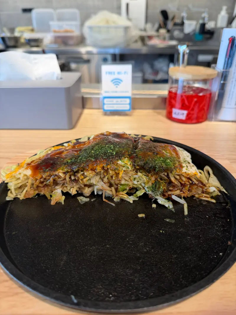 お好み焼き 断面