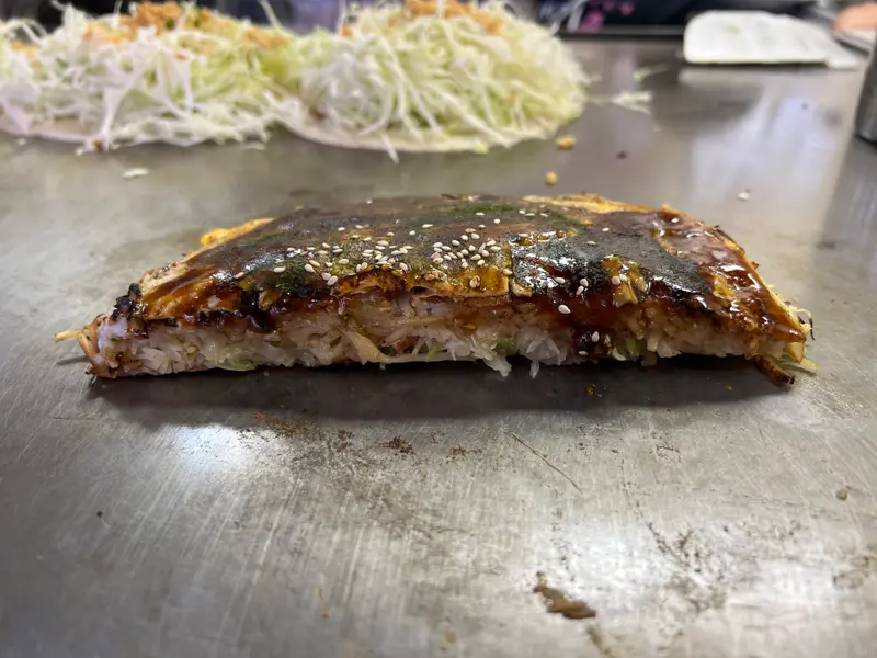 お好み焼き 断面