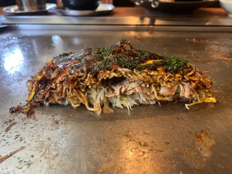 お好み焼き 断面