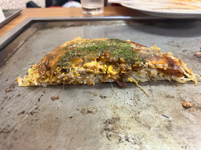 お好み焼き 断面