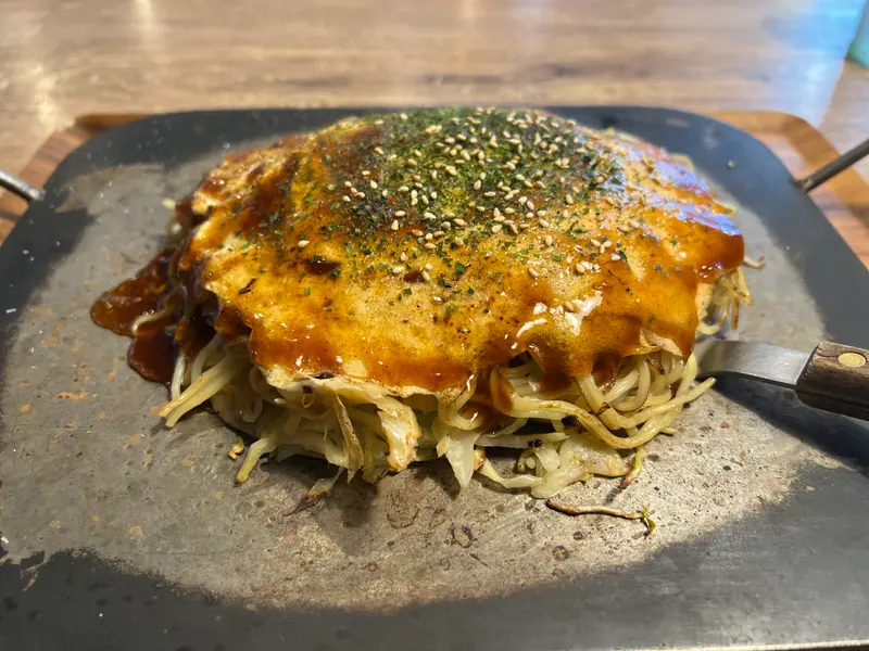 お好み焼き 斜め